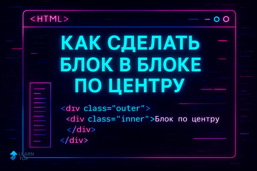 Как разместить блок в блоке по центру с помощью CSS