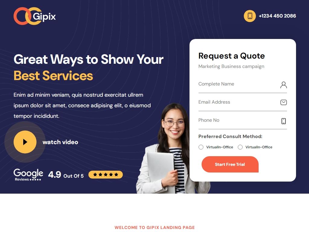 Gipix — Bootstrap 5 шаблон для эффективных лендингов