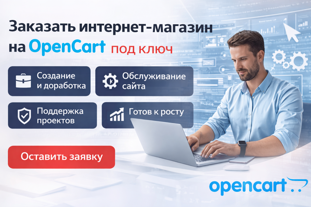 Разработка и поддержка сайтов на OpenCart под ключ