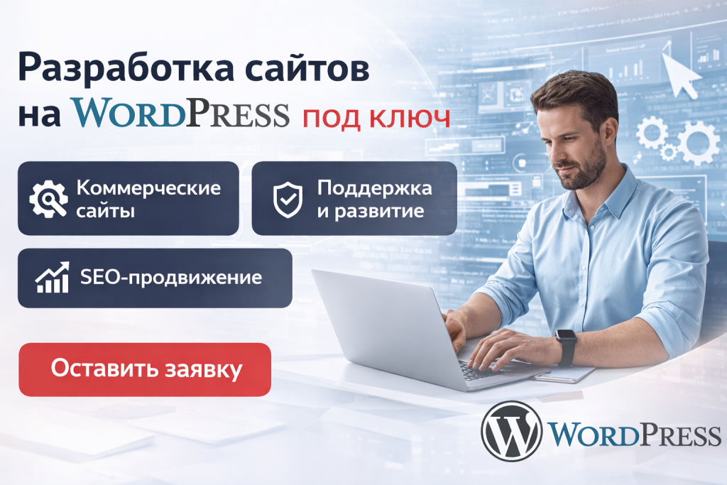 Разработка и сопровождение сайтов на WordPress под ключ